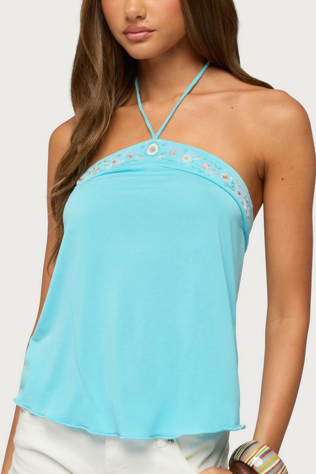 Edikted Thayer Beaded Halter Top #2