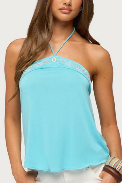 Edikted Thayer Beaded Halter Top