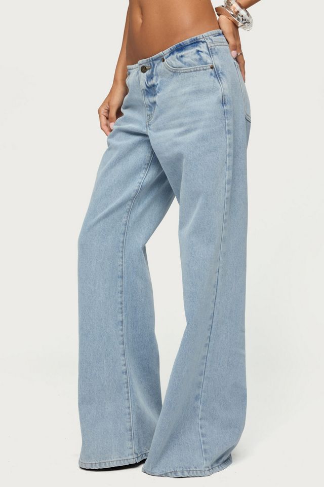 Edikted Veya No Waist Band Low Rise Baggy Jeans #1