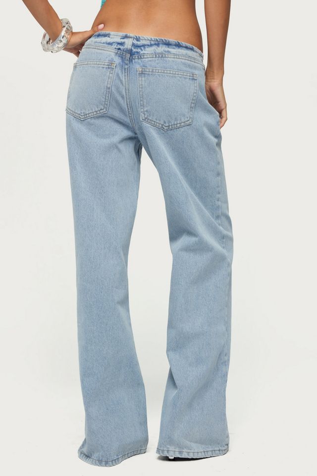 Edikted Veya No Waist Band Low Rise Baggy Jeans #2