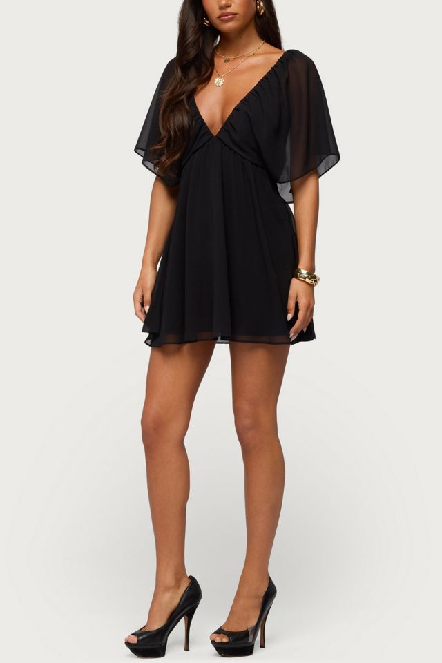 Edikted Rosalee Chiffon Babydoll Mini Dress #1