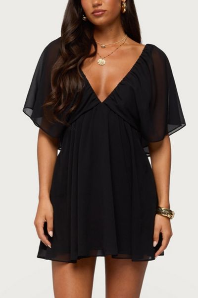 Edikted Rosalee Chiffon Babydoll Mini Dress
