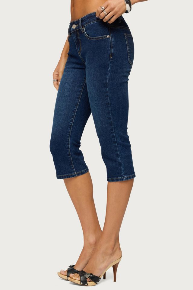 Edikted Fifer Low Rise Capri Jeans #1