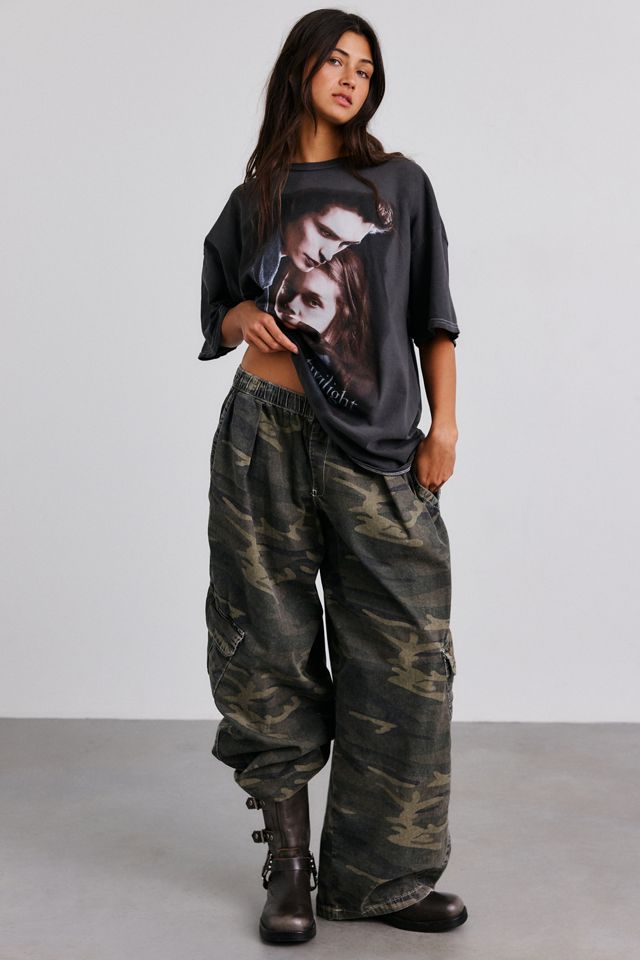 Twilight Graphic Oversized Cotton T-Shirt Dress #1