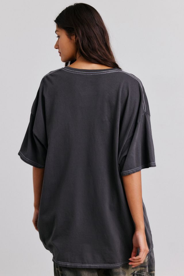 Twilight Graphic Oversized Cotton T-Shirt Dress #3