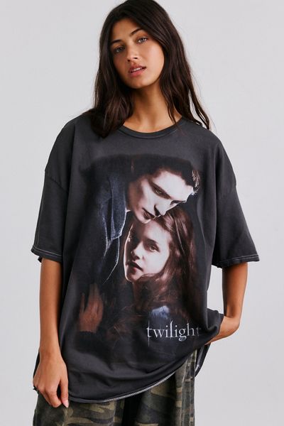 Twilight Graphic Oversized Cotton T-Shirt Dress