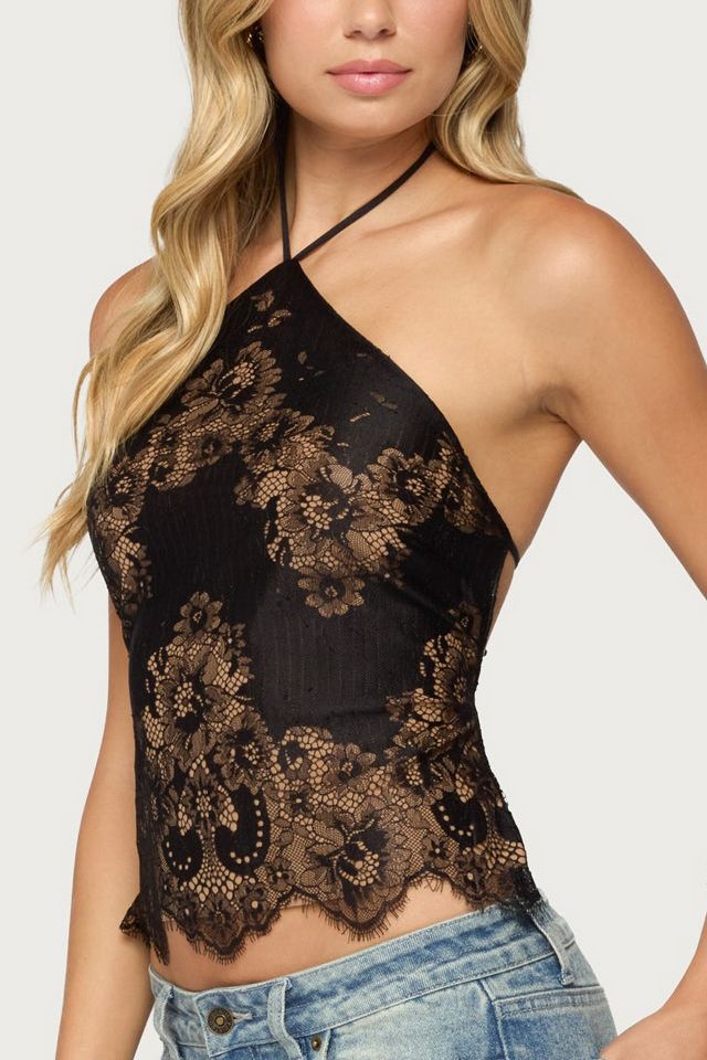 Edikted Yanitza Lace Halter Top #2