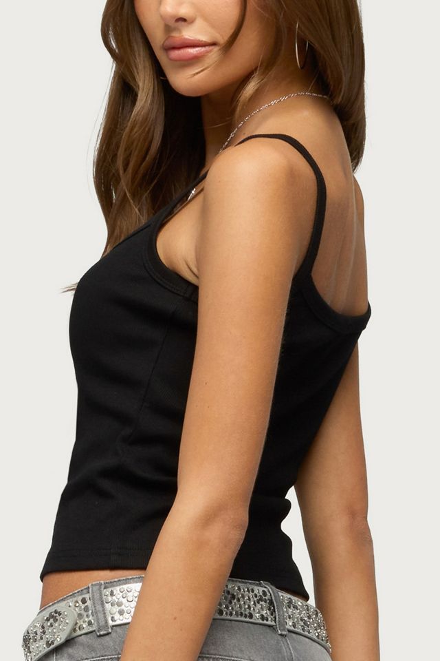 Edikted Martini Babe Ribbed Tank Top #4