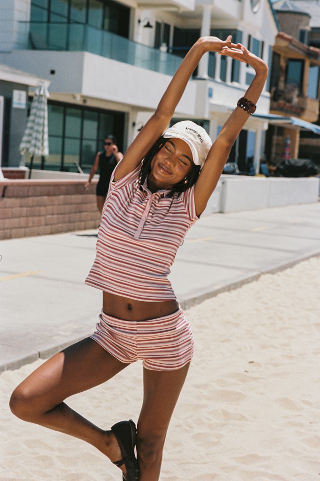 Edikted Noelia Striped Polo Top #1