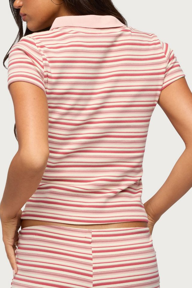 Edikted Noelia Striped Polo Top #4