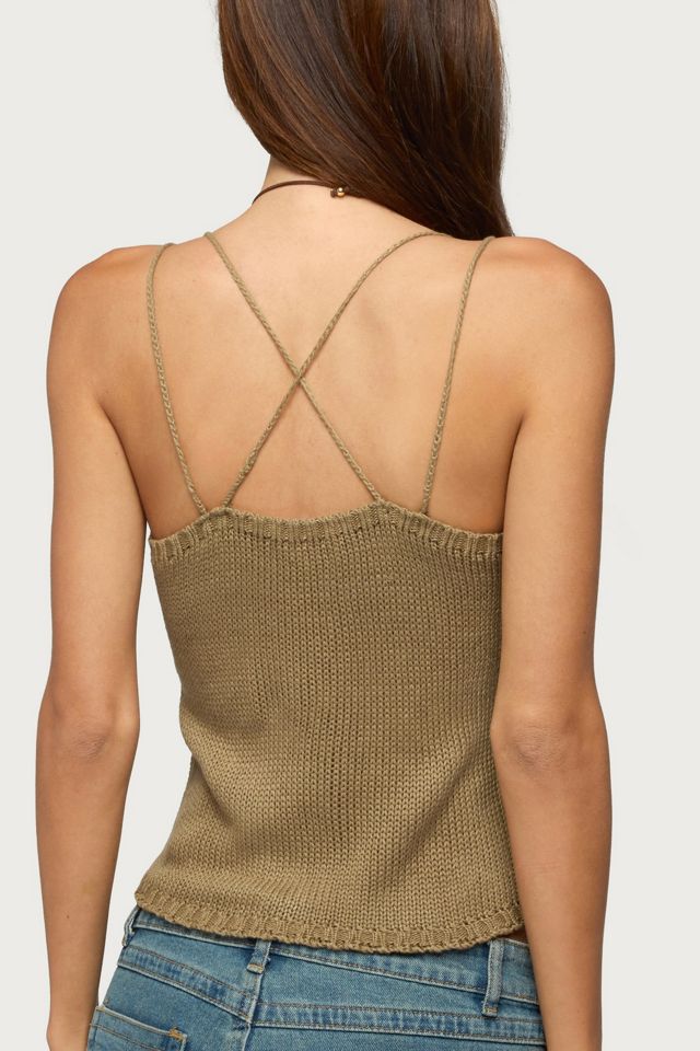 Edikted Fernie Bead Fringe Knit Top #4