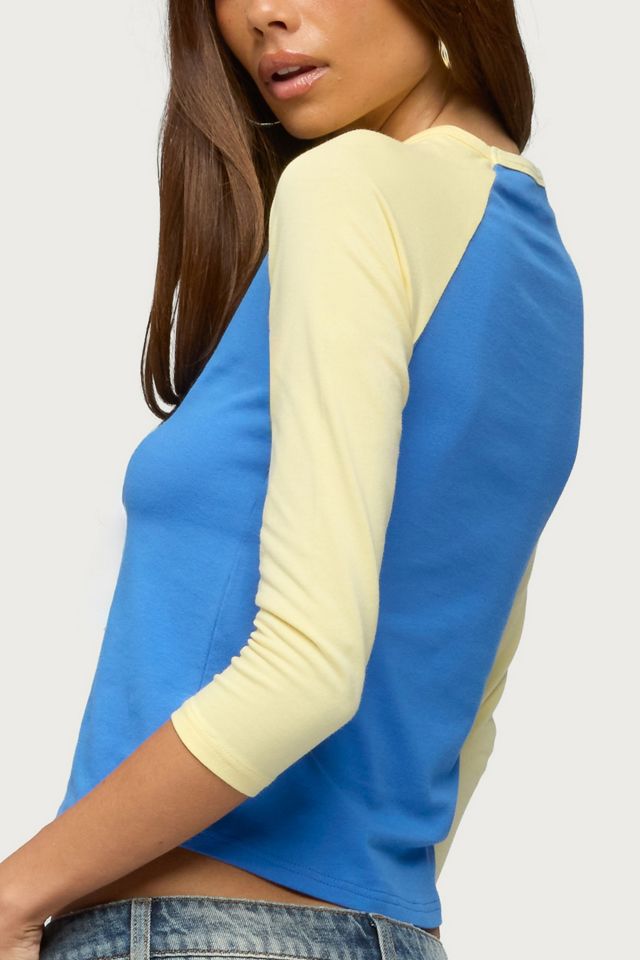 Edikted Emana Contrast Raglan Top #4