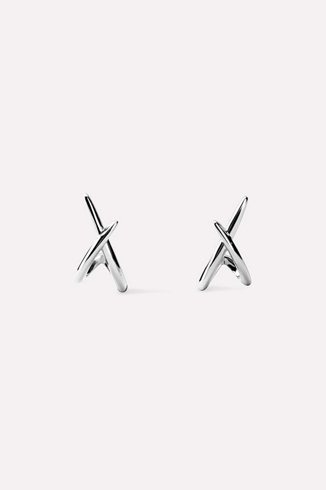 Ana Luisa Sloane Silver Stud Earrings #1