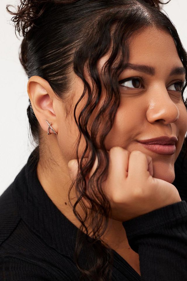 Ana Luisa Sloane Silver Stud Earrings #3