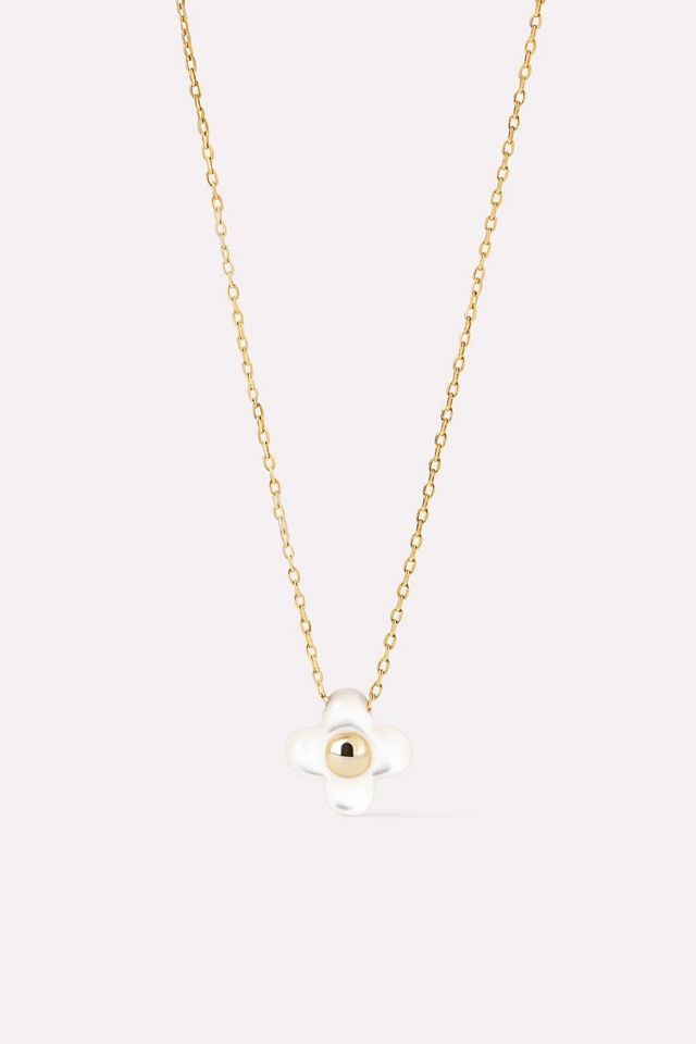 Ana Luisa Liora Pendant Mini Mother of Pearl Flower Necklace #1