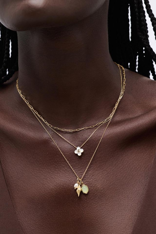 Ana Luisa Liora Pendant Mini Mother of Pearl Flower Necklace #3