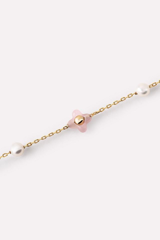Ana Luisa Hannah Bracelet Rose Quartz Flower Bracelet #4