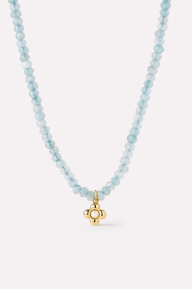Ana Luisa Liora Blue Jade Bead Necklace #1