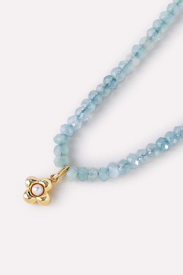 Ana Luisa Liora Blue Jade Bead Necklace #3