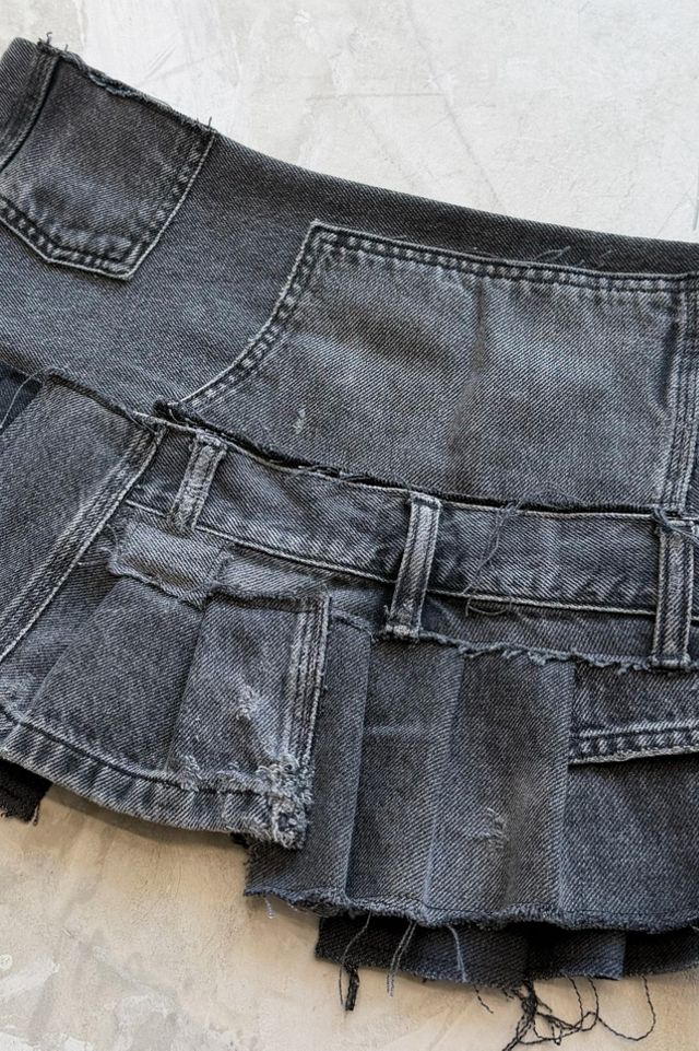 Mindblown Charcoal Patchwork Skirt #1