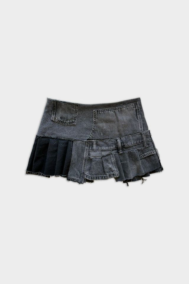 Mindblown Charcoal Patchwork Skirt #2