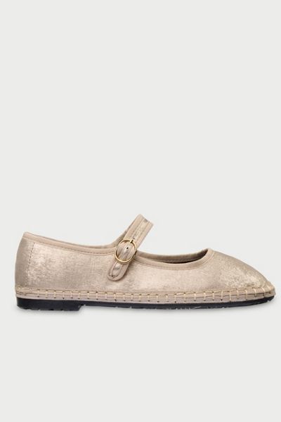 Flabelus Flor Silk Mary Jane Flat