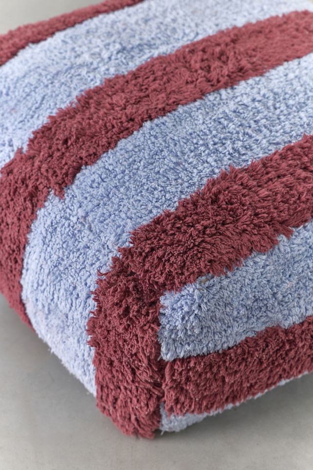 Shaggy Puff Lines Floor Pouf #2