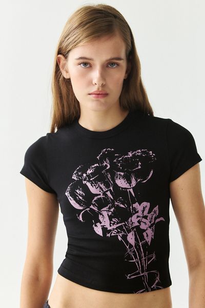 Gothic Roses Graphic Jersey Knit Baby Tee
