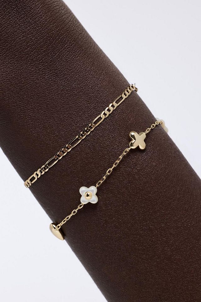 Ana Luisa Azura Mother of Pearl Gold Charm Bracelet #3