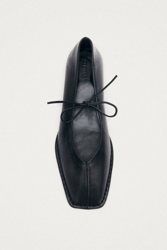 ALOHAS Sway Vintage Effect Leather Ballet Flats #3