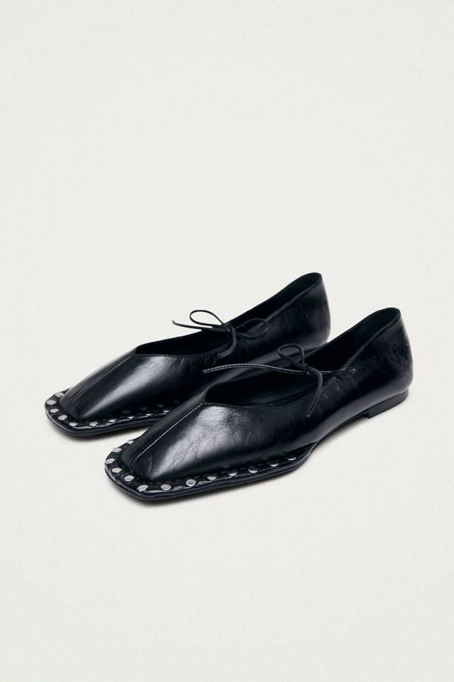ALOHAS Sway Studs Rift Leather Ballet Flats #3