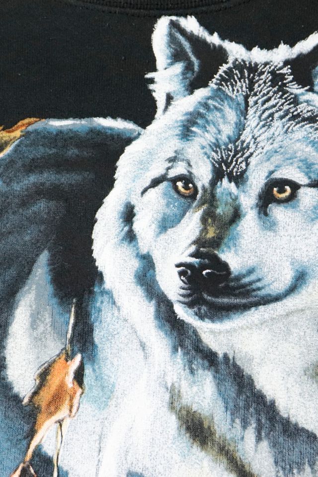 Vintage Wolf Print Crewneck #2