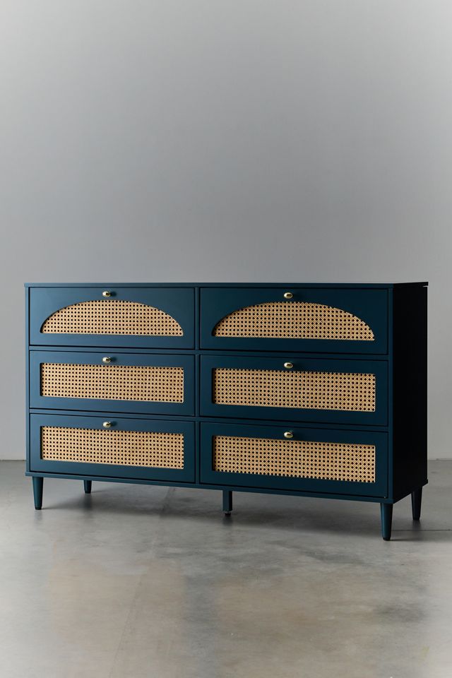 Maisie Cane 6-Drawer Dresser #1