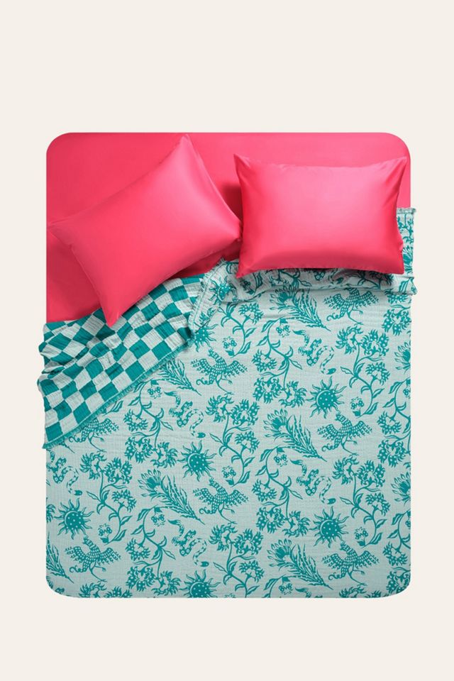 Zsa Zsa Zsu Costa Fringed Jacquard Cotton Bedspread #1