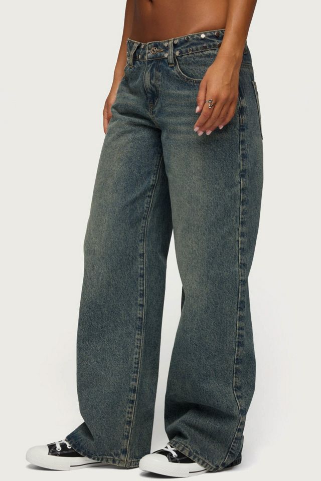 Edikted Nyc Studded Low Rise Baggy Jeans #2
