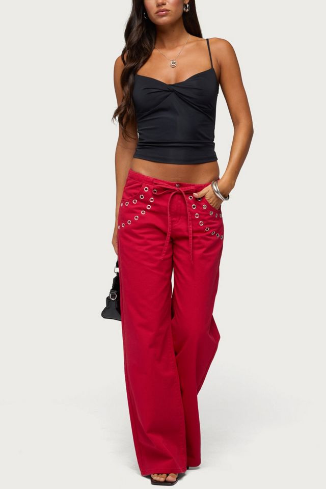 Edikted Kala Grommet Low Rise Baggy Jeans #1
