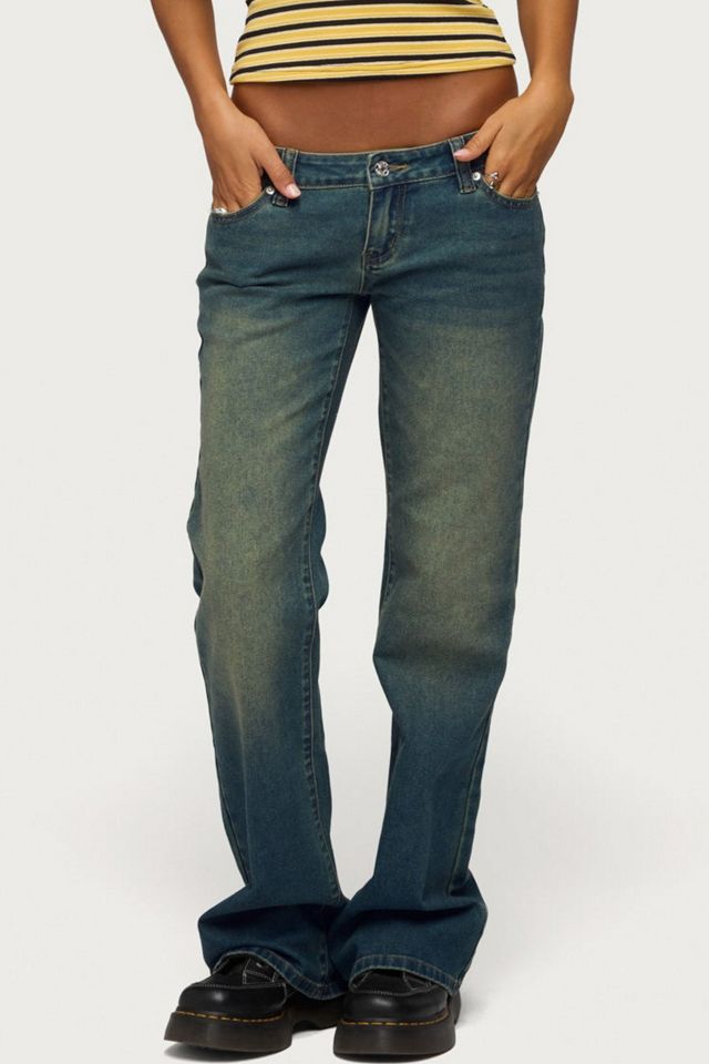 Edikted Moonie Low Rise Bootcut Jeans #3