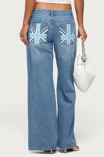 Edikted Uk Cutie Low Rise Baggy Jeans