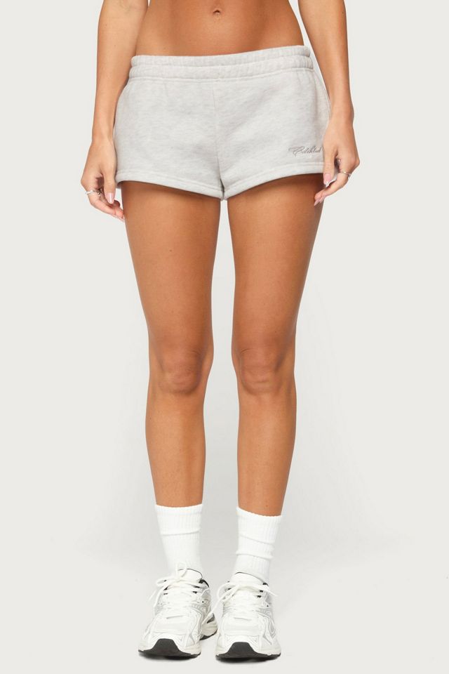 Edikted Basic Girl Low Rise Sweat Shorts #1