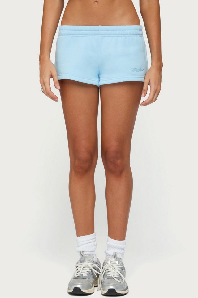 Edikted Basic Girl Low Rise Sweat Shorts #1