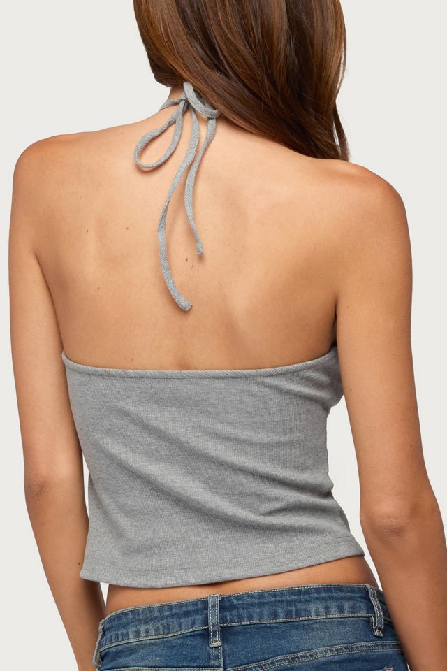 Edikted Milica Studded High Neck Halter Top #4
