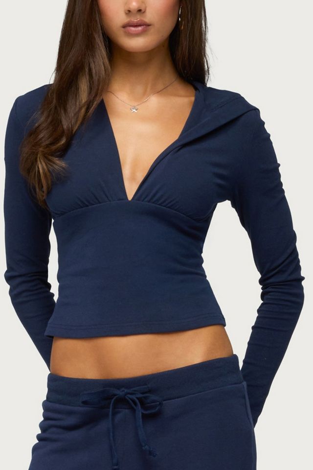 Edikted Natashah Hooded Long Sleeve Top #1