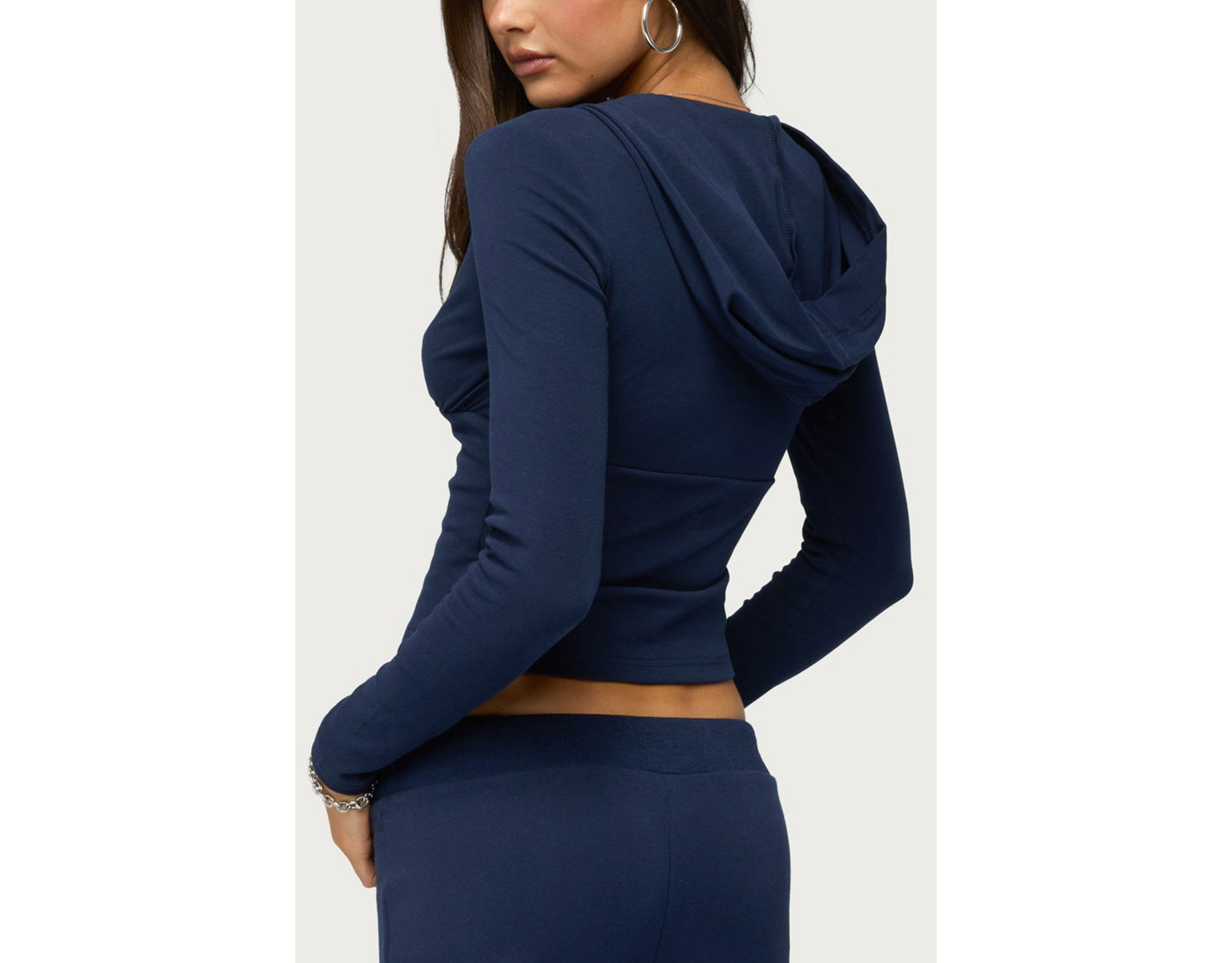 Edikted Natashah Hooded Long Sleeve Top