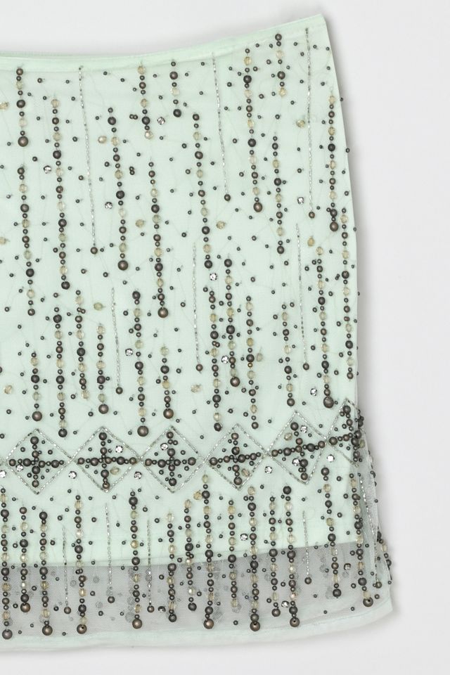 Vintage Y2k Beaded Layered Mini Skirt #1