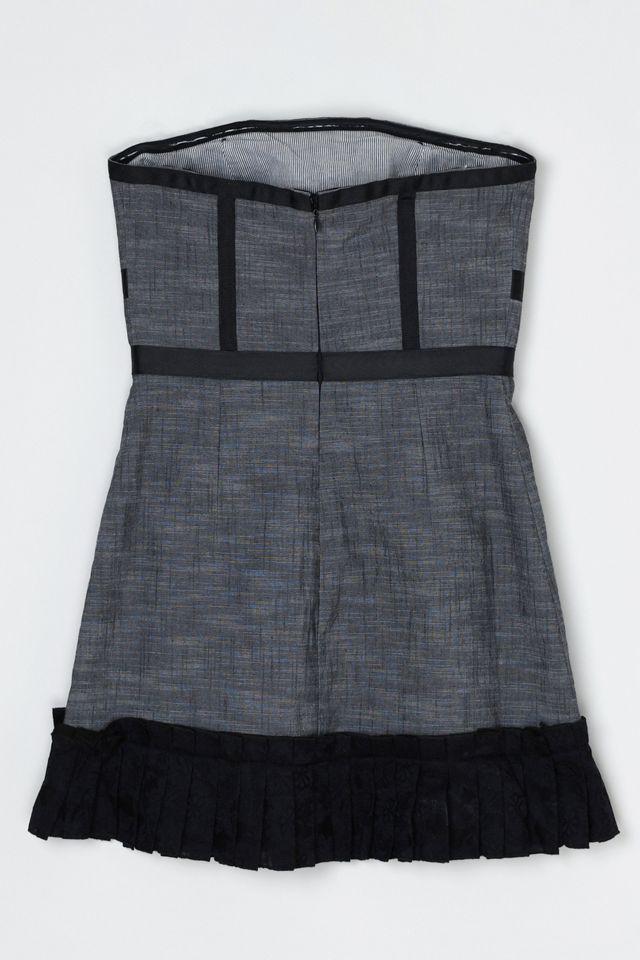 Vintage Y2k Strapless Paneled Mini Dress #1