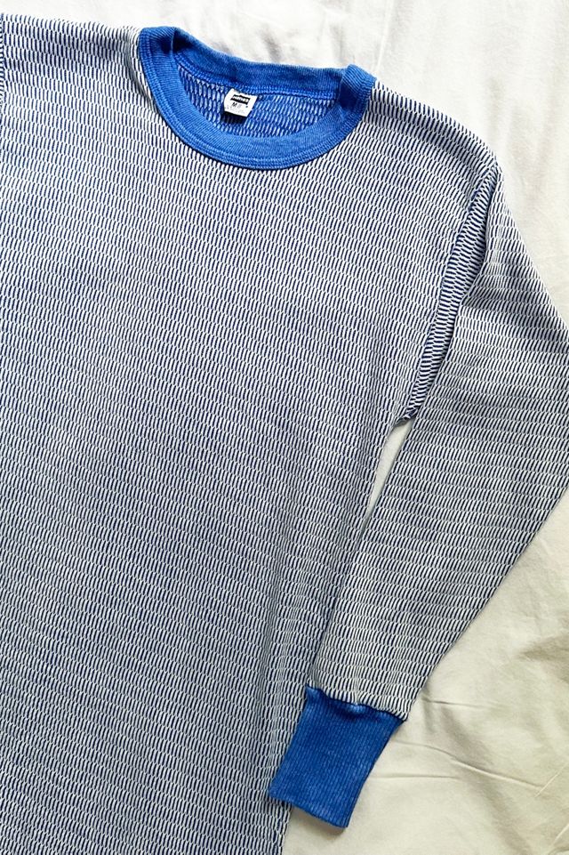 Vintage 70s Hanes Blue Thermal Long Sleeve #2