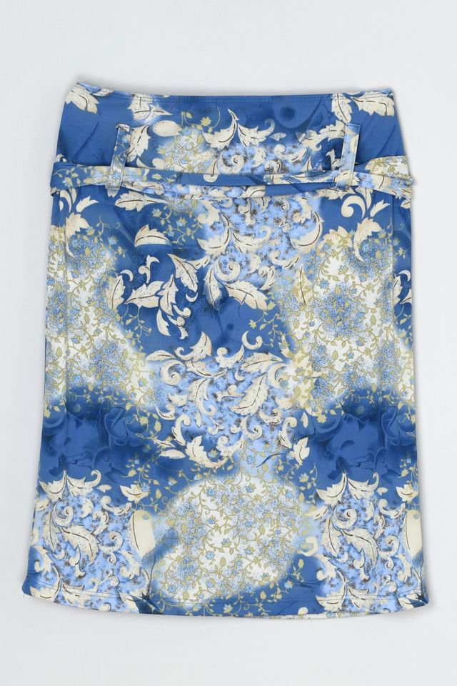 Vintage Y2k Printed Skirt with Belt #1