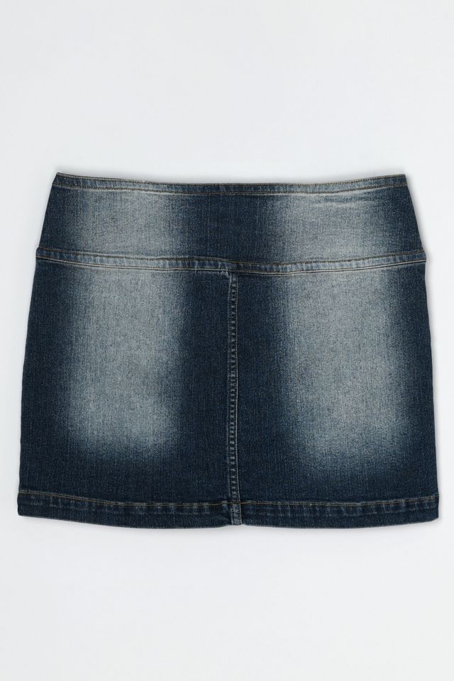 Vintage Y2k Belted Denim Mini Skirt #1