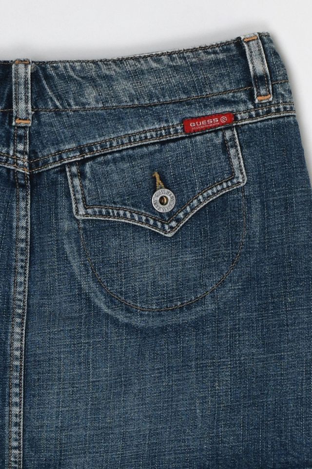 Vintage Y2k Pleated Denim Micro Mini Skirt #3