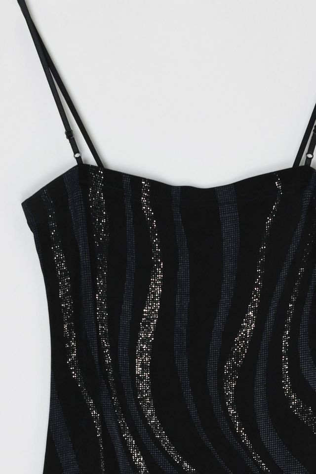Vintage Y2k Glittered Black Mini Dress #2